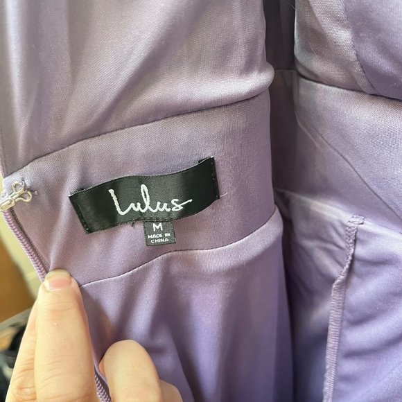 Lulus Heavenly Hues Dusty Purple Maxi Dress w/slit Medium M - Picture 2 of 7